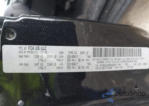 2019 Dodge Grand Caravan Gt z USA, uszkodzony, nr VIN 2C4RDGEG4KR595387